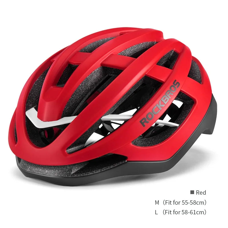 ROCKBROS Bicycle Helmet Breathable Ultralight Integrally-Molded Unisex Shockproof Adjustable Road Bike Helmet Cycling Equipment