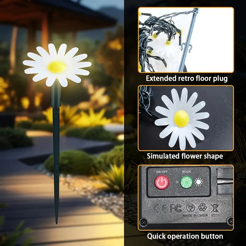 Solar Outdoor Garden Lawn Pilot Leds Light Waterproof Courtyard Flower Path Light String for Camping Wedding Christmas Decor Halloween Decorations, Christmas Lights, Christmas Ornaments, Home Decorations