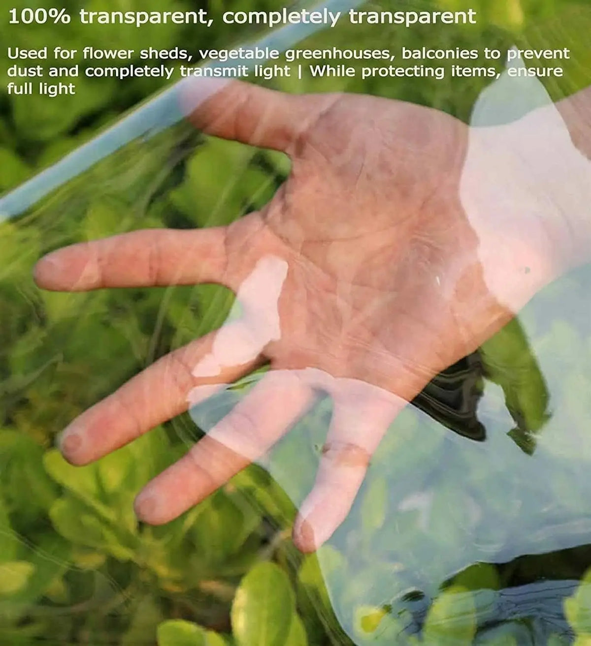 Tarpaulin Transparent Waterproof PVC Plastic with Eyelets for Garden Furniture Plant Greenhouse Pet Hutch Roof Covered Rainproof