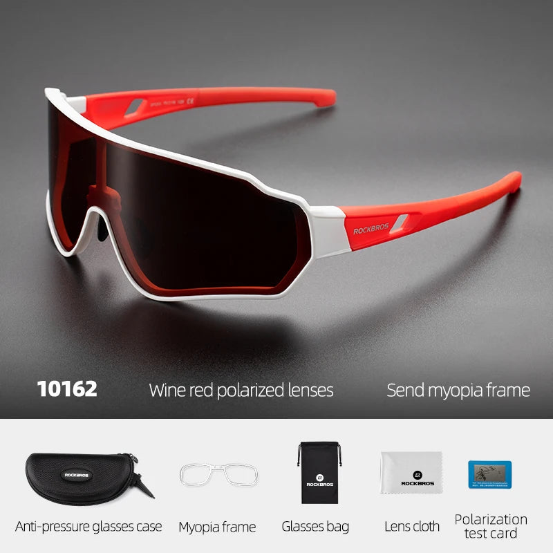 ROCKBROS Cycling Glasses Men Women Photochromic Polarized Outdoor Sport Sunglasses Eyewear Inner Frame Bike Glasses Goggles