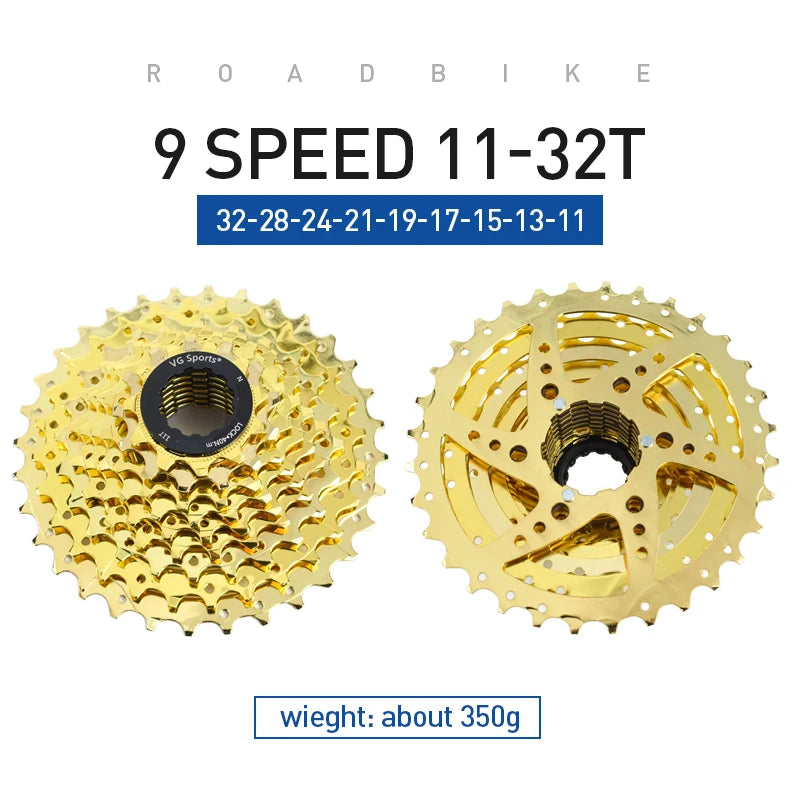 VG Sports All Size Road Bike 8 9 10 11 Speed Velocidade Bicycle Freewheel 11-25T/28T/32T/36T Bicycle Cassette Freewheel Sprocket