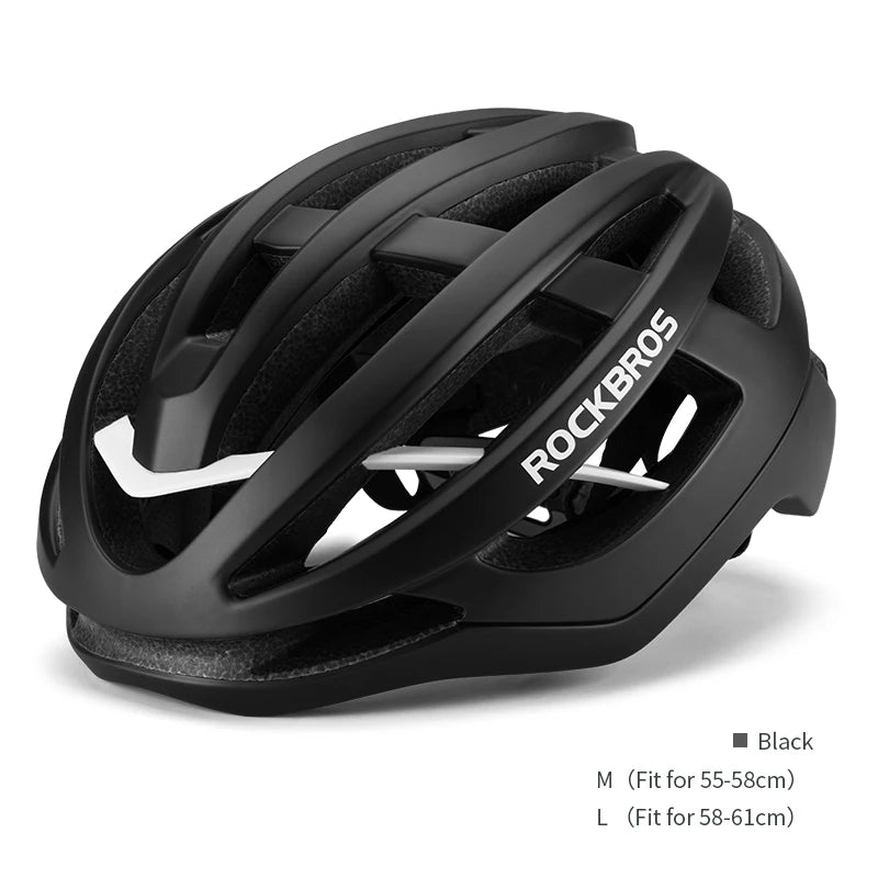ROCKBROS Bicycle Helmet Breathable Ultralight Integrally-Molded Unisex Shockproof Adjustable Road Bike Helmet Cycling Equipment