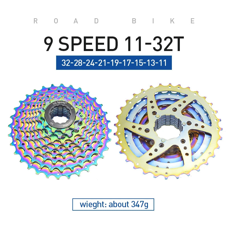 VG Sports All Size Road Bike 8 9 10 11 Speed Velocidade Bicycle Freewheel 11-25T/28T/32T/36T Bicycle Cassette Freewheel Sprocket