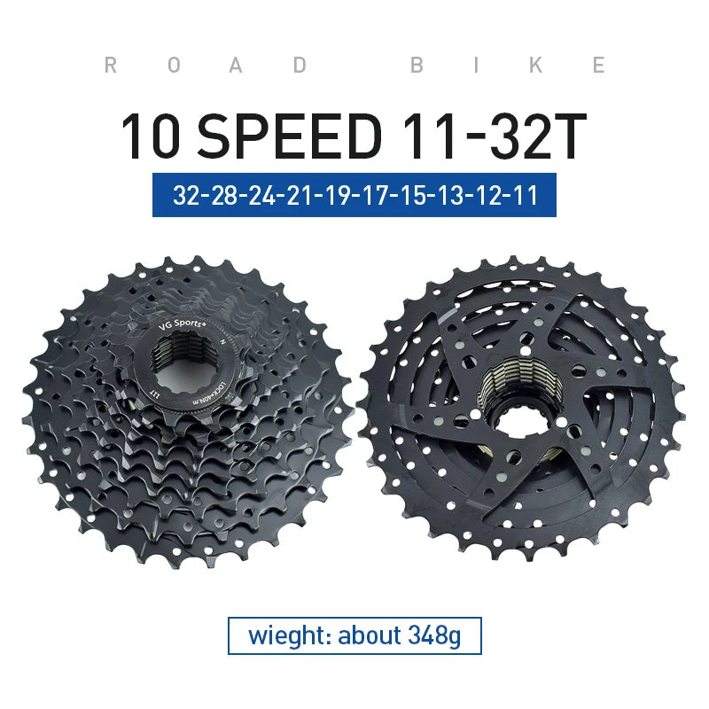 VG Sports All Size Road Bike 8 9 10 11 Speed Velocidade Bicycle Freewheel 11-25T/28T/32T/36T Bicycle Cassette Freewheel Sprocket