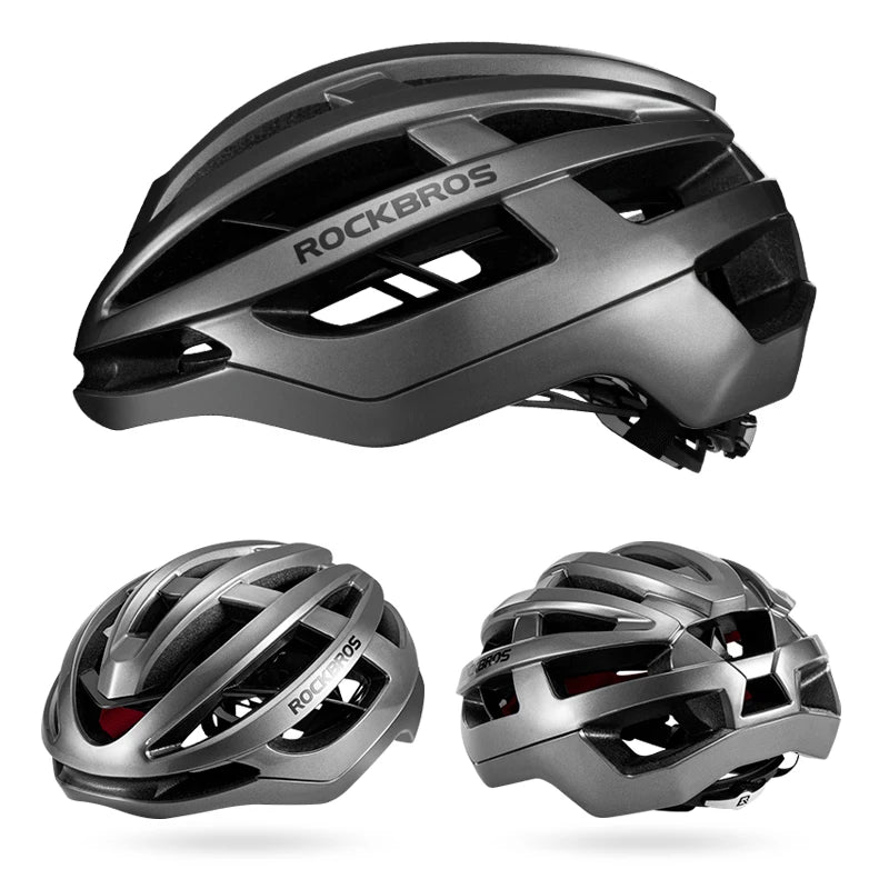 ROCKBROS Bicycle Helmet Breathable Ultralight Integrally-Molded Unisex Shockproof Adjustable Road Bike Helmet Cycling Equipment