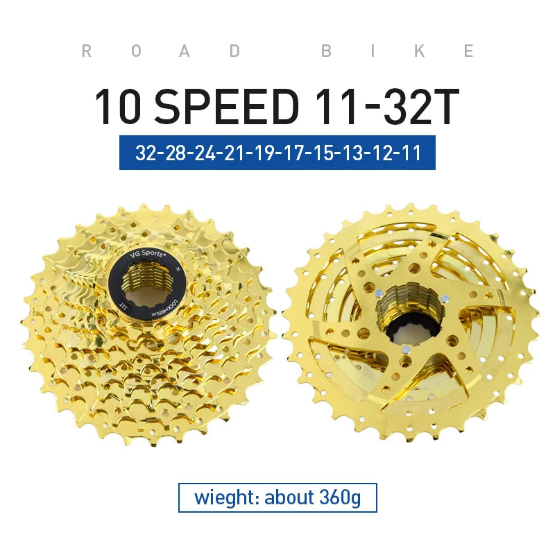 VG Sports All Size Road Bike 8 9 10 11 Speed Velocidade Bicycle Freewheel 11-25T/28T/32T/36T Bicycle Cassette Freewheel Sprocket