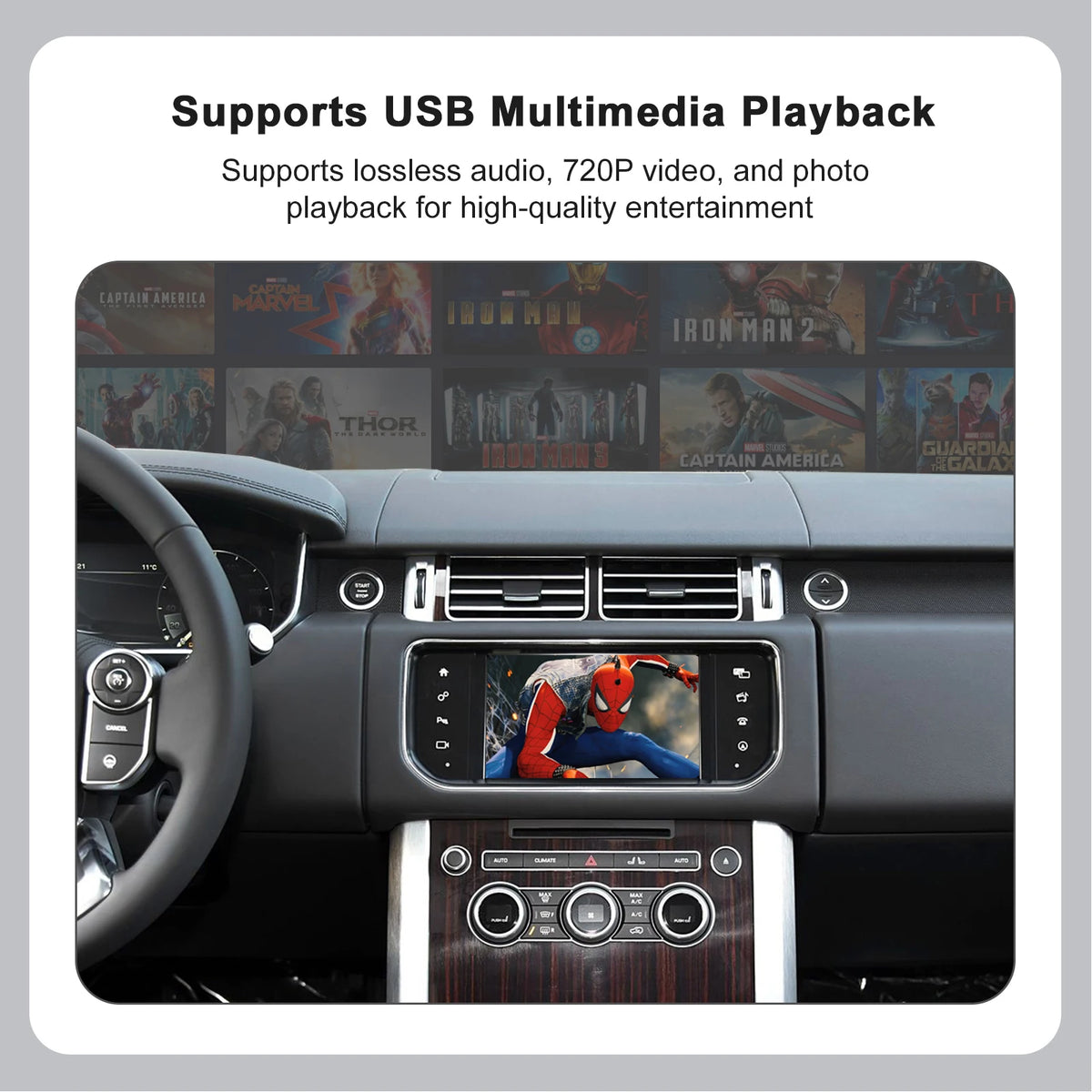 Wireless Carplay Android Auto Fits For Land Rover Jaguar Bosch Discovery4 Evoque Freelander2 XE XF XJL Mirroring Decorder
